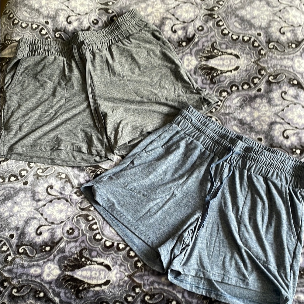 Women's Gray and Blue Shorts preloved